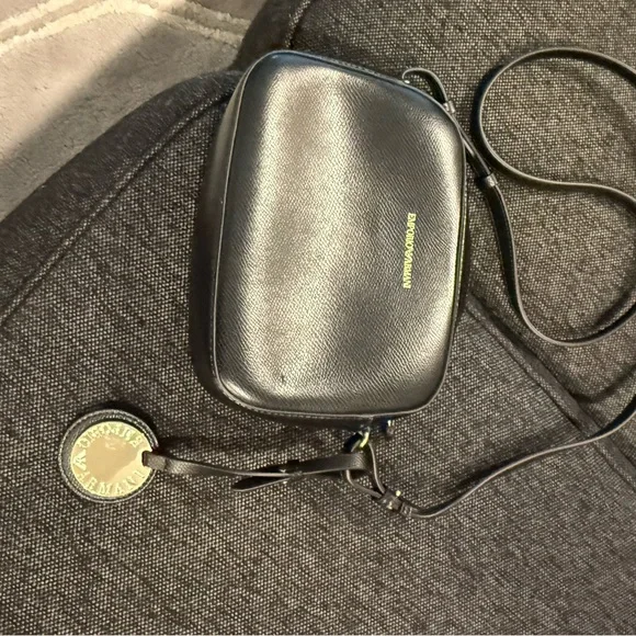 Emporio Armani Black Logo Printed Camera Bag - Picture 9 of 15